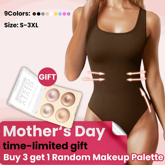 CQGCQG™ Mother's Day🥰(Buy 3 get 1 Random Makeup Palette): U-Neck Sleeveless Ribbed Bodysuits🥰